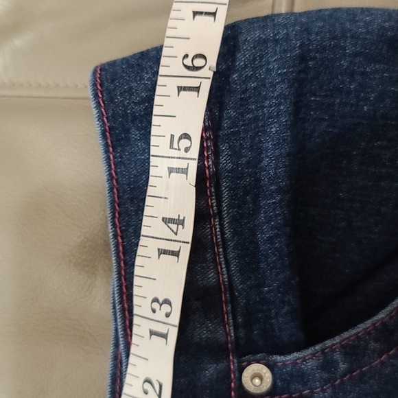 CJ Jeans Womens Denim Skirt Ankle Length Maxi Modest Darker Wash Size 12 EUC - Picture 10 of 12